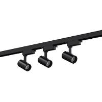 Trilho Eletrificado Com 3 Spots Led Up Blumenau 15w Bivolt Preto - 3000k - Luz Amarela - 1