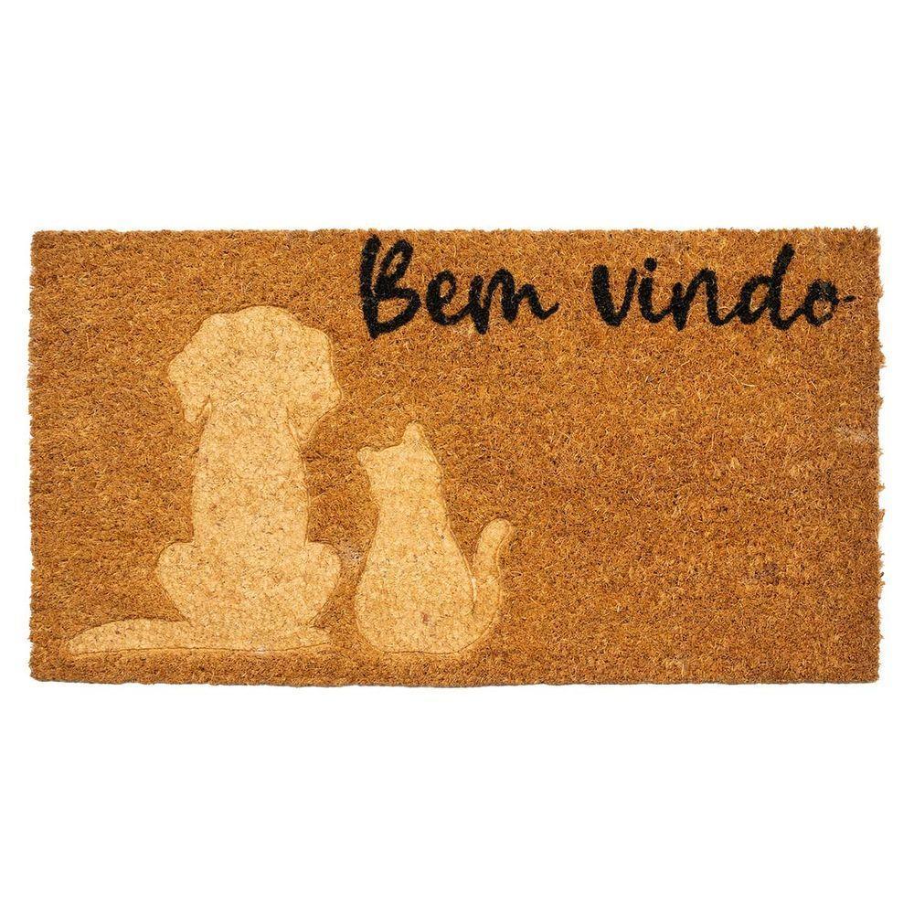 Capacho Fibra De Coco Ruby 21 Bege-preto 0,33x0,60m - 1