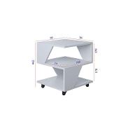 Kit Com 2 Mesa De Cabeceira Spin Para Quarto Casal Poquema Branco - 3