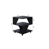 Kit Com 2 Mesa De Cabeceira Spin Para Quarto Casal Poquema Preto-carvalho - 4