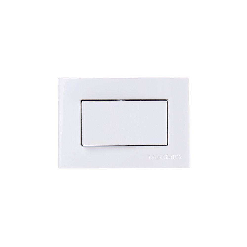 Placa Para Móveis 65x45 Com Interruptor Paralelo Margirius Sleek 10a Branca - 1
