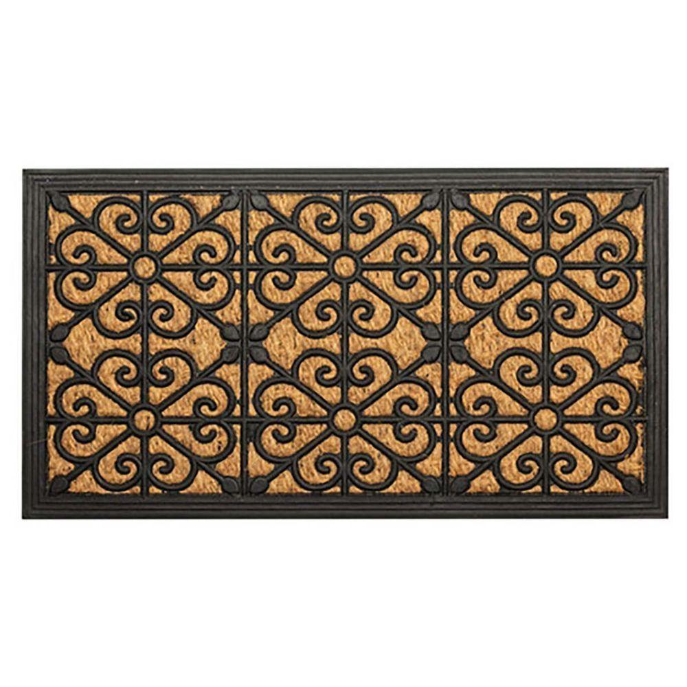 Capacho De Borracha Alagoas 03 Bege-preto 0,33x0,60m - 1