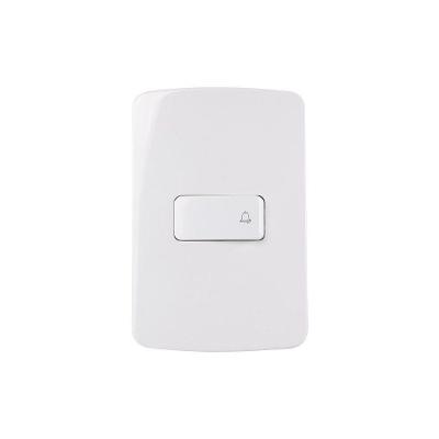 Interruptor Pulsador Para Campainha Margirius B3 10a Com Placa 4x2 Branco