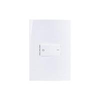 Interruptor Bipolar Simples Margirius Sleek 10a Com Placa 4x2 Branco - 1