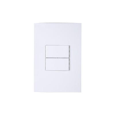 Interruptor Simples Duplo Margirius Sleek Com Placa 10a 4x2 Branco