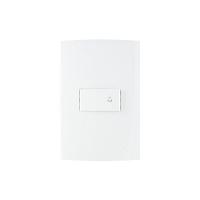 Interruptor Pulsador Para Campainha Margirius Sleek 10a Com Placa 4x2 Branco - 1