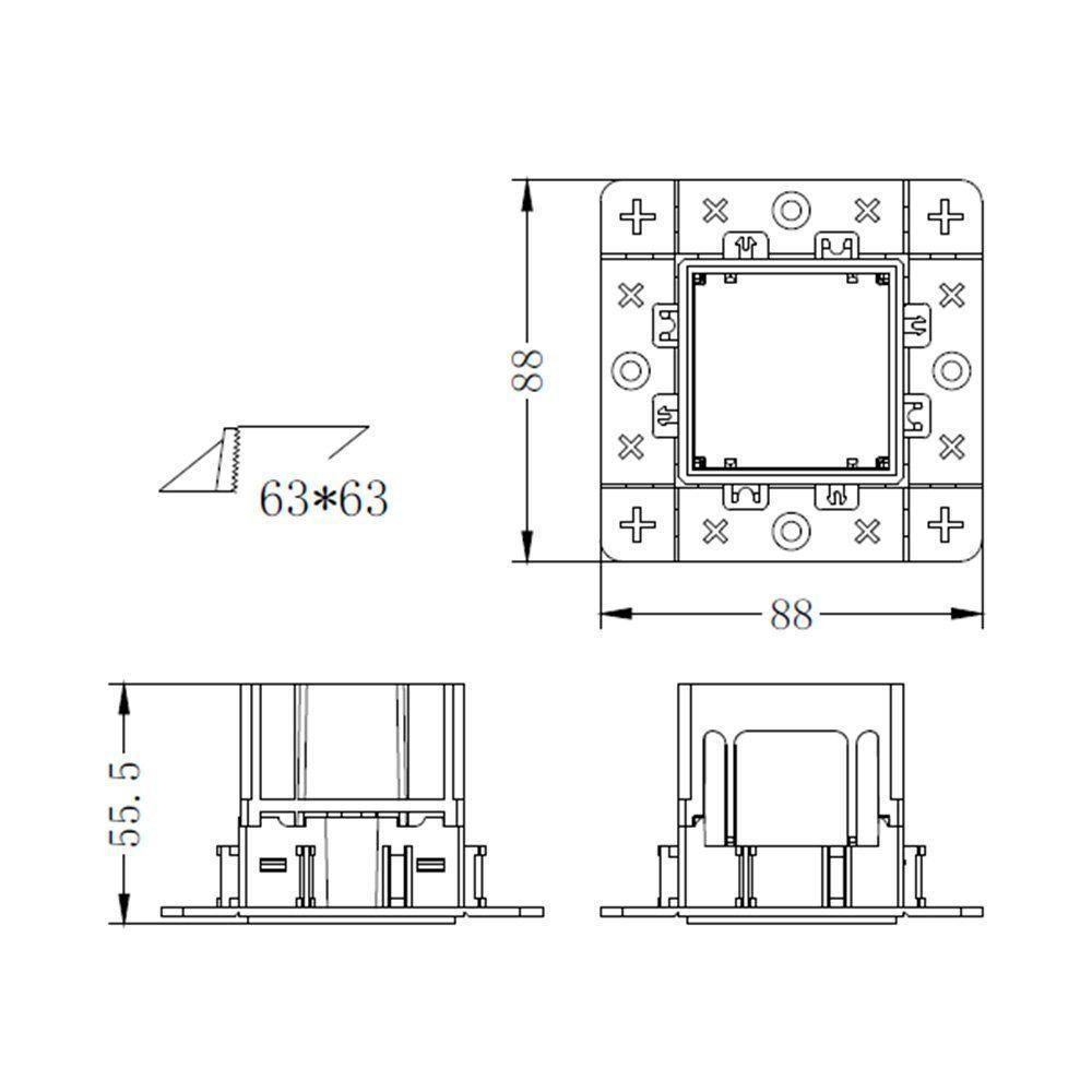 Moldura No-frame Nordecor 6680 Para 1 Módulo Tap Branco - 3