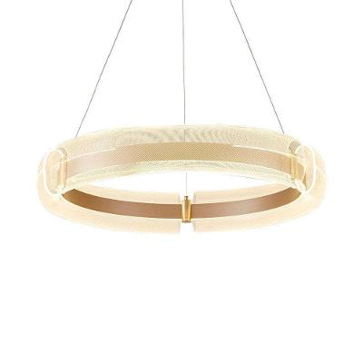 Lustre Pendente Nordecor Dalen 2960 80cm Ouro Brilho Bivolt Dourado