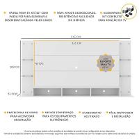 Painel Com Suporte Para Tv Até 65´´ Nairóbi Plus Fg3356 Branco