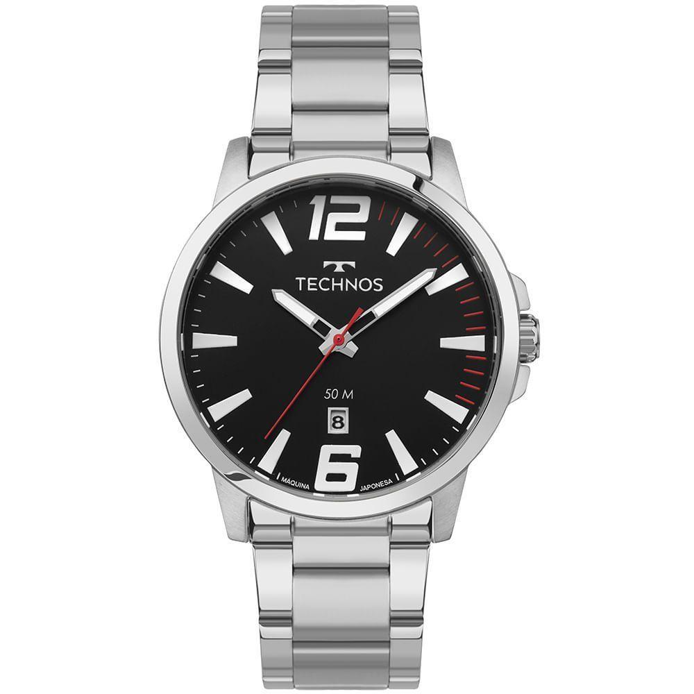 Relógio Technos Masculino Racer Basico Prata - 2115ucn-1p - 1