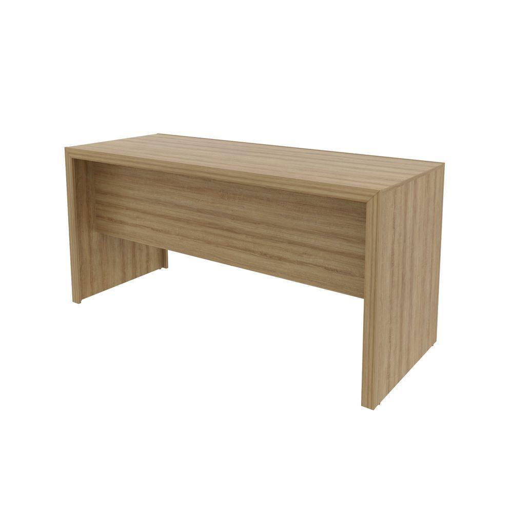 Mesa Para Escritório 155cm Com 3 Gavetas Reversível Amêndoa - 5