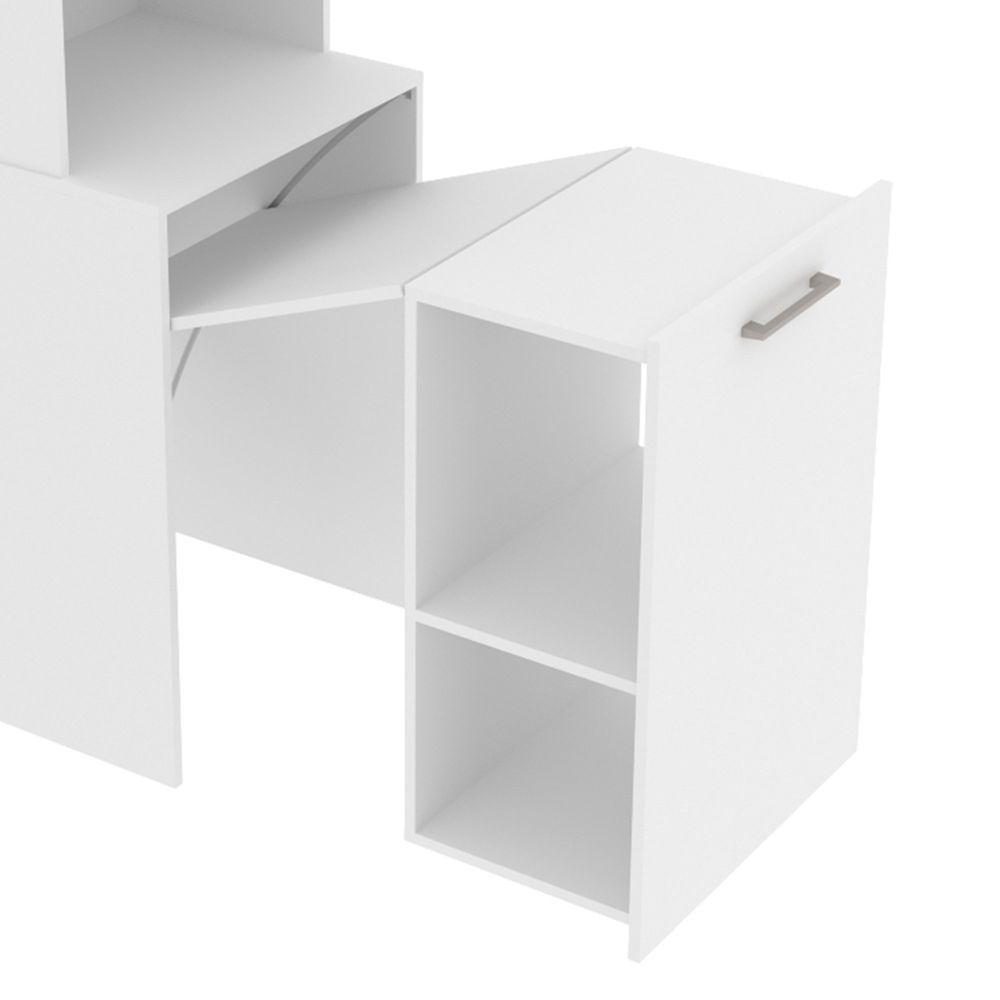 Armário Retrátil Com Bancada Branco - 6