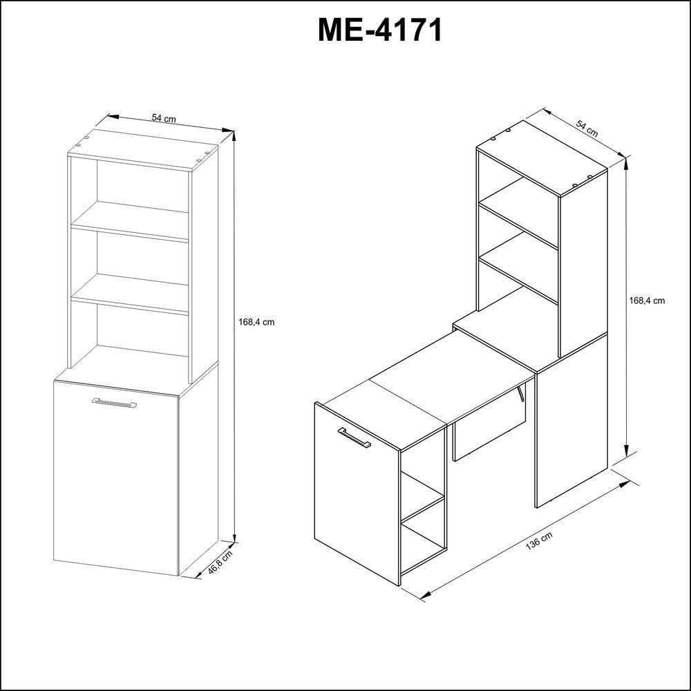 Armário Retrátil Com Bancada Branco - 8