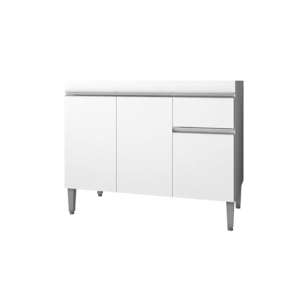 Balcão Para Cozinha 2 Portas Forks Branco - 3