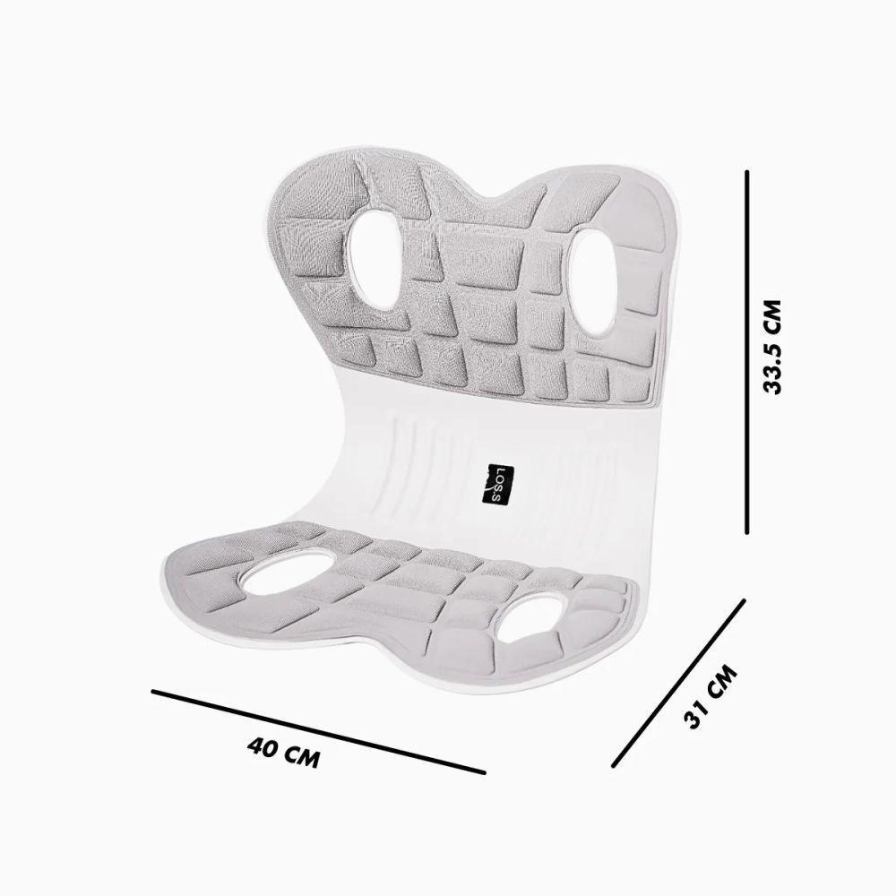 Almofada De Apoio Lombar Cadeira Correção De Coluna M - Cinza - 2