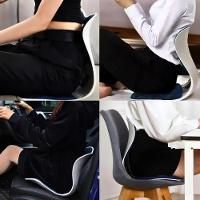 Almofada De Apoio Lombar Cadeira Correção De Coluna M - Cinza