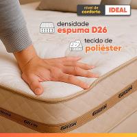 Cama Box Baú Casal Gazin Colchão Com Molas 138x188x64cm Flora Bege - 5