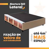 Cama Box Baú Casal Gazin Colchão Com Molas 138x188x64cm Flora Bege - 7