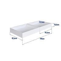Cama Beliche Infantil Bicama Menino Menina 2,32m Com Escada, Nichos E Gavetas Com Rodas Aveiro Com Branco - 8