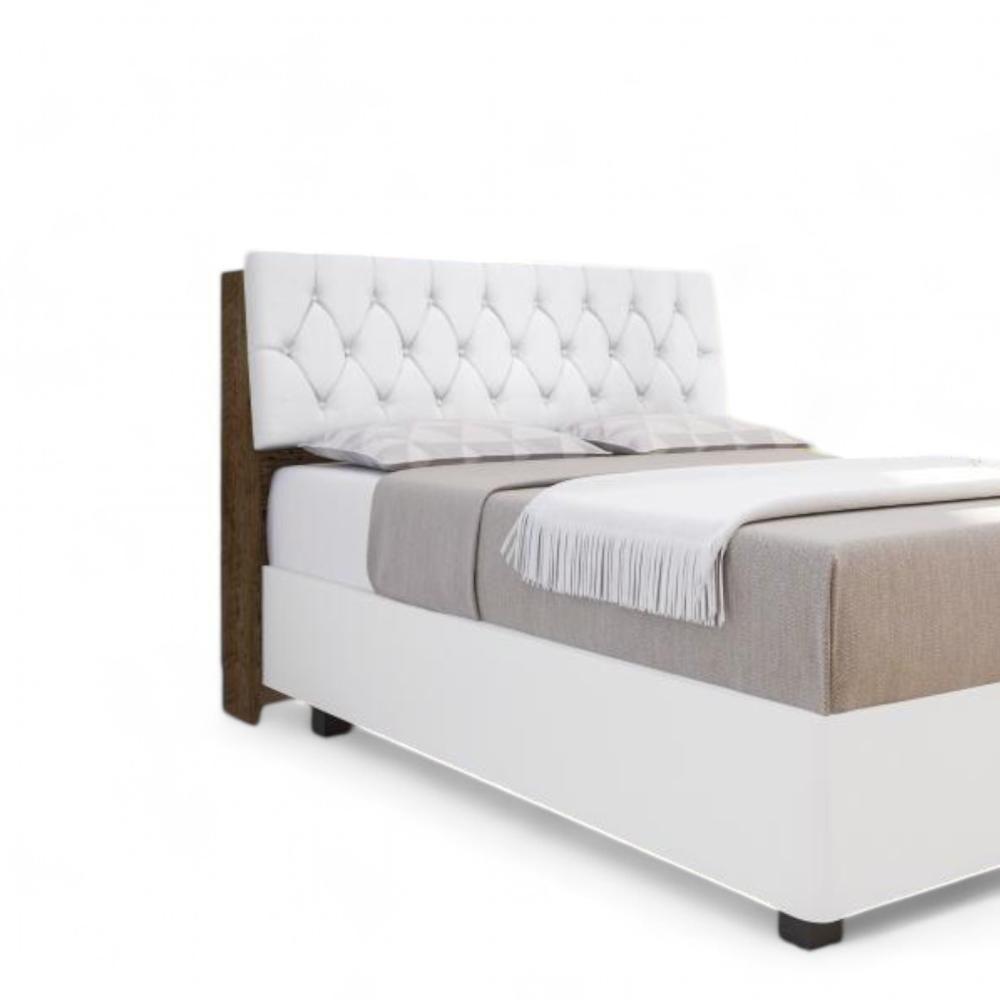 Cabeceira Estofada ísis Queen Malbec Com Capitonê Branco - 2