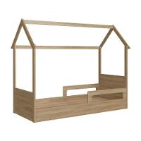 Cama Infantil Montessoriana Casinha Menino Menina Solteiro Com Proteção Lateral Aveiro Oak - 10