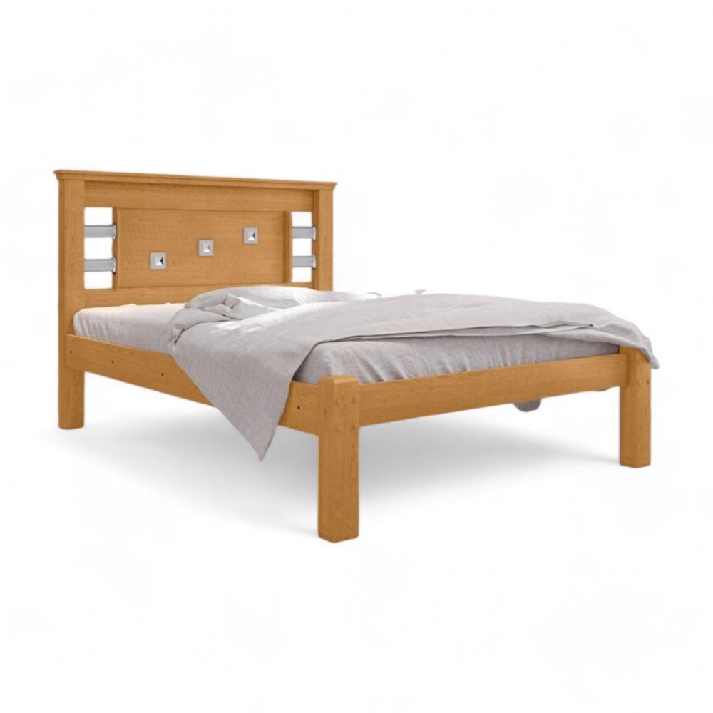 Cama Casal Com Cabeceira Flex Lavínia Naturalle E Off White - 2