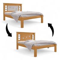 Cama Casal Com Cabeceira Flex Lavínia Naturalle E Off White - 3