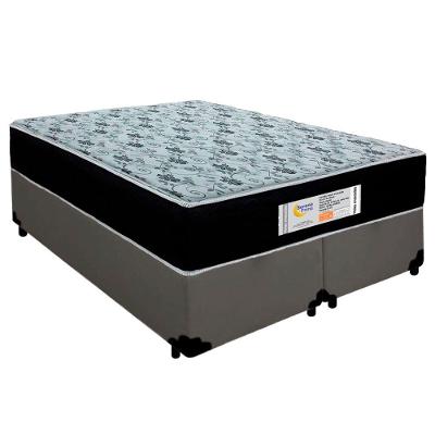 Cama Box Queen Bipartido Sintético + Colchão Molas Ensacadas Sereneprime Sonnolux 158x198x65 Cinza