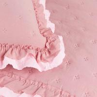 Kit Cobre Leito Colcha Vitta Queen Matelado C/ Babadinhos 200 Fios 3 Peças Rosa - 100% Poliéster - 5