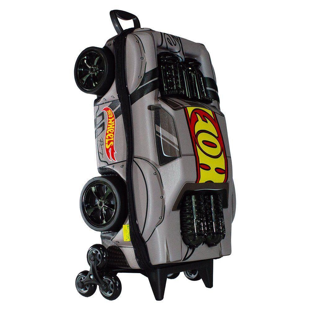 Mala Infantil 3+ Pre Escola Creche Menino Night Shifter 3d Com Rodinhas Cor Cinza - 1