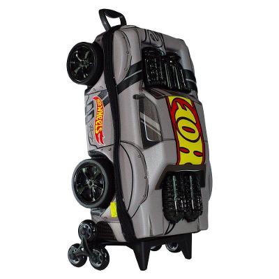 Mala Infantil 3+ Pre Escola Creche Menino Night Shifter 3d Com Rodinhas Cor Cinza