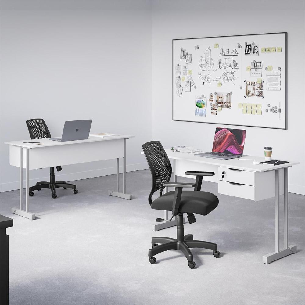 Mesa De Computador Bloc 1000 Ale Branco - 4