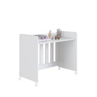 Mini Berço Infantil Moisés Multifuncional 4 Em 1 Com Colchão E Rodas Para Quarto De Bebê Branco - 3