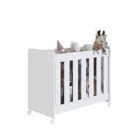Mini Berço Infantil Moisés Multifuncional 4 Em 1 Com Colchão E Rodas Para Quarto De Bebê Branco - 5
