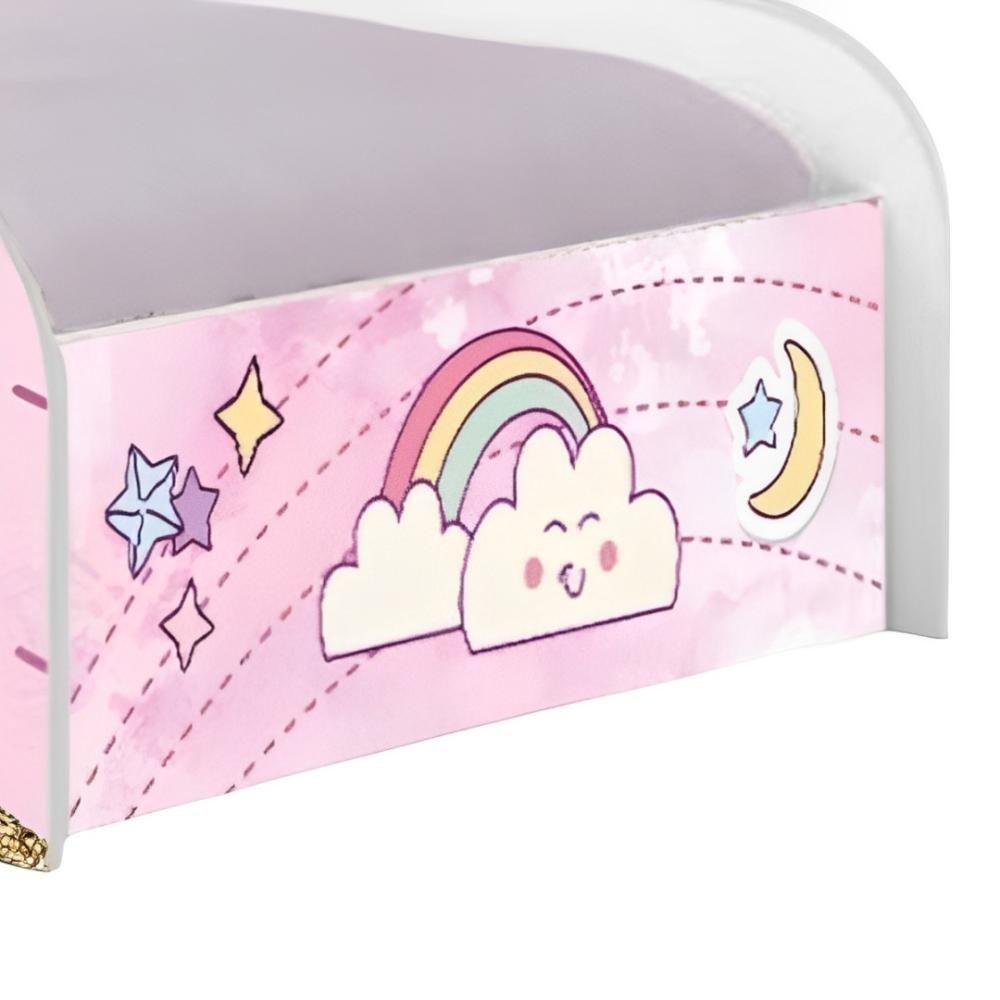 Mini Cama Joy Unicónio Rosa Com Colchão - 5