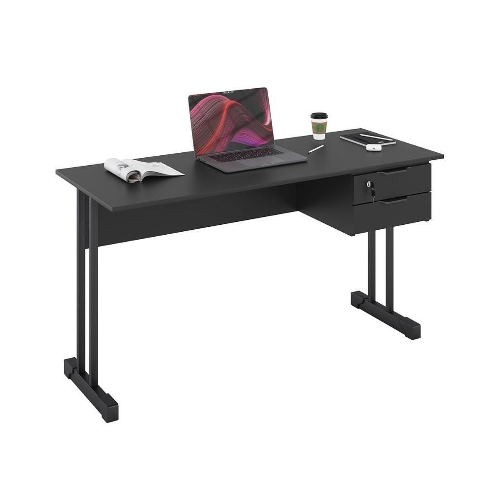 Mesa De Computador Bloc 1000 Ale Preto Onix - 3