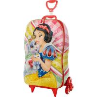 Mala Infantil 3+ Pré Escola Creche Menina Branca De Neve 3d Com Rodinhas Multicolorida - 2