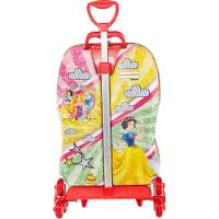 Mala Infantil 3+ Pré Escola Creche Menina Branca De Neve 3d Com Rodinhas Multicolorida