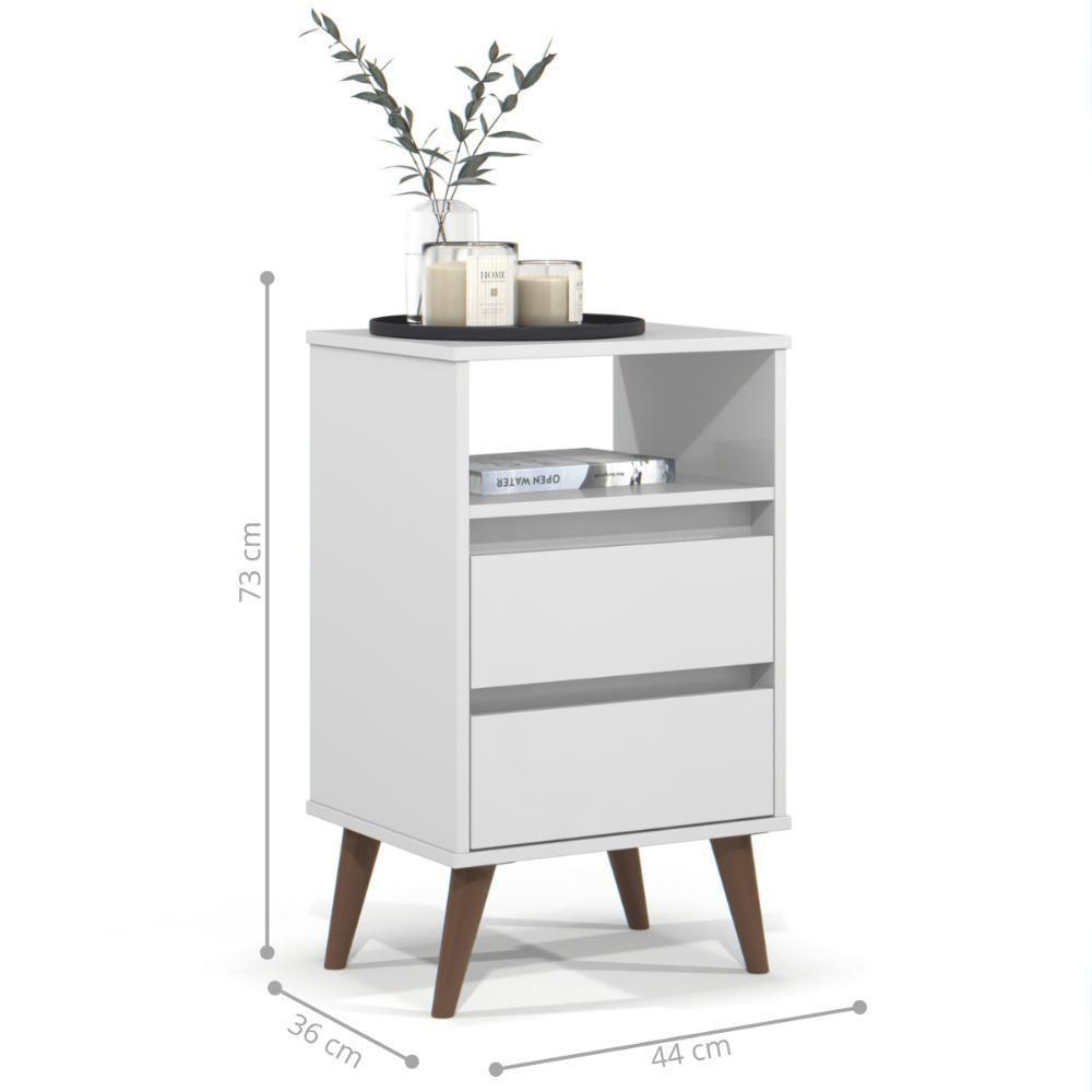 Mesa De Cabeceira Catalunha Branco - 2