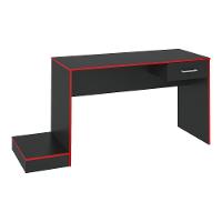 Mesa Gamer Com 1 Gaveta E Suporte De Cpu Multimóveis Cr25205 Preta/Vermelha Preto/Vermelho