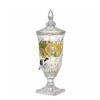 Suqueira De Cristal Dispenser De Bebidas Vidro 2 Litros Com Torneira Luxo Vintage Festa Casamento - 6