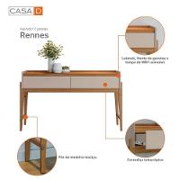 Aparador Para Sala 2 Gavetas Pequim Cedro Off White - 4