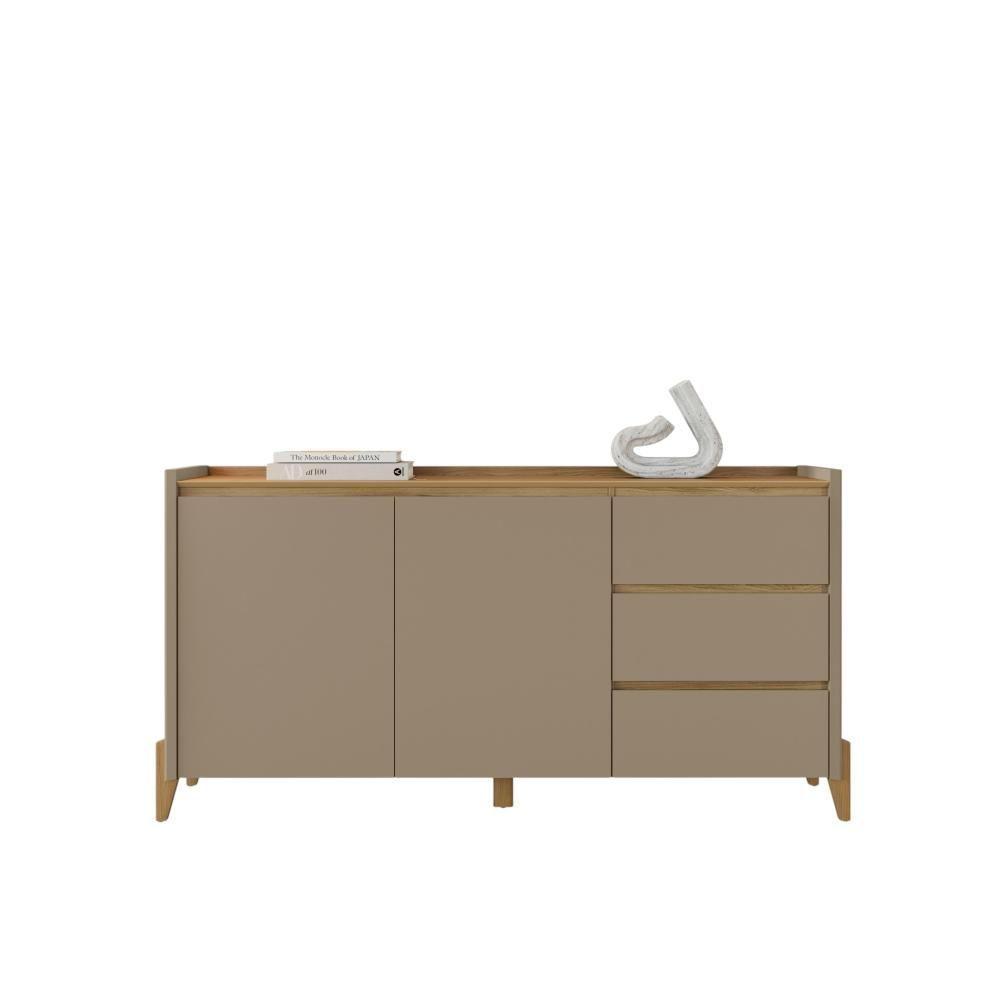 Aparador Buffet Para Sala 3 Gavetas Cadiz Hannover Fendi - 1