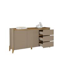 Aparador Buffet Para Sala 3 Gavetas Cadiz Hannover Fendi - 5