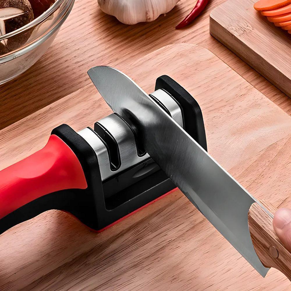 Afiador Amolador De Facas 3 Opções De Afiar Profissional - 4