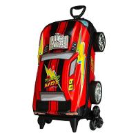 Mala Infantil 3+ Pré Escola Creche Menino Turbo Max 3d Com Rodinhas Cor Vermelha
