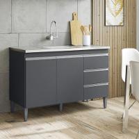 Balcao De Cozinha Virginia 2pt 1m Cinza Fosco - 1