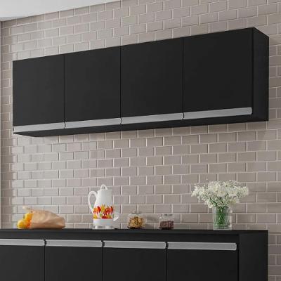 Armario Aereo Texas 4pts 1,60m Preto Fosco