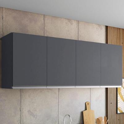 Armario Aereo Texas 4pts 1,50m Cinza Fosco