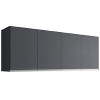 Armario Aereo Texas 4pts 1,50m Cinza Fosco - 3